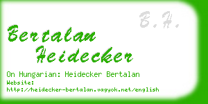 bertalan heidecker business card